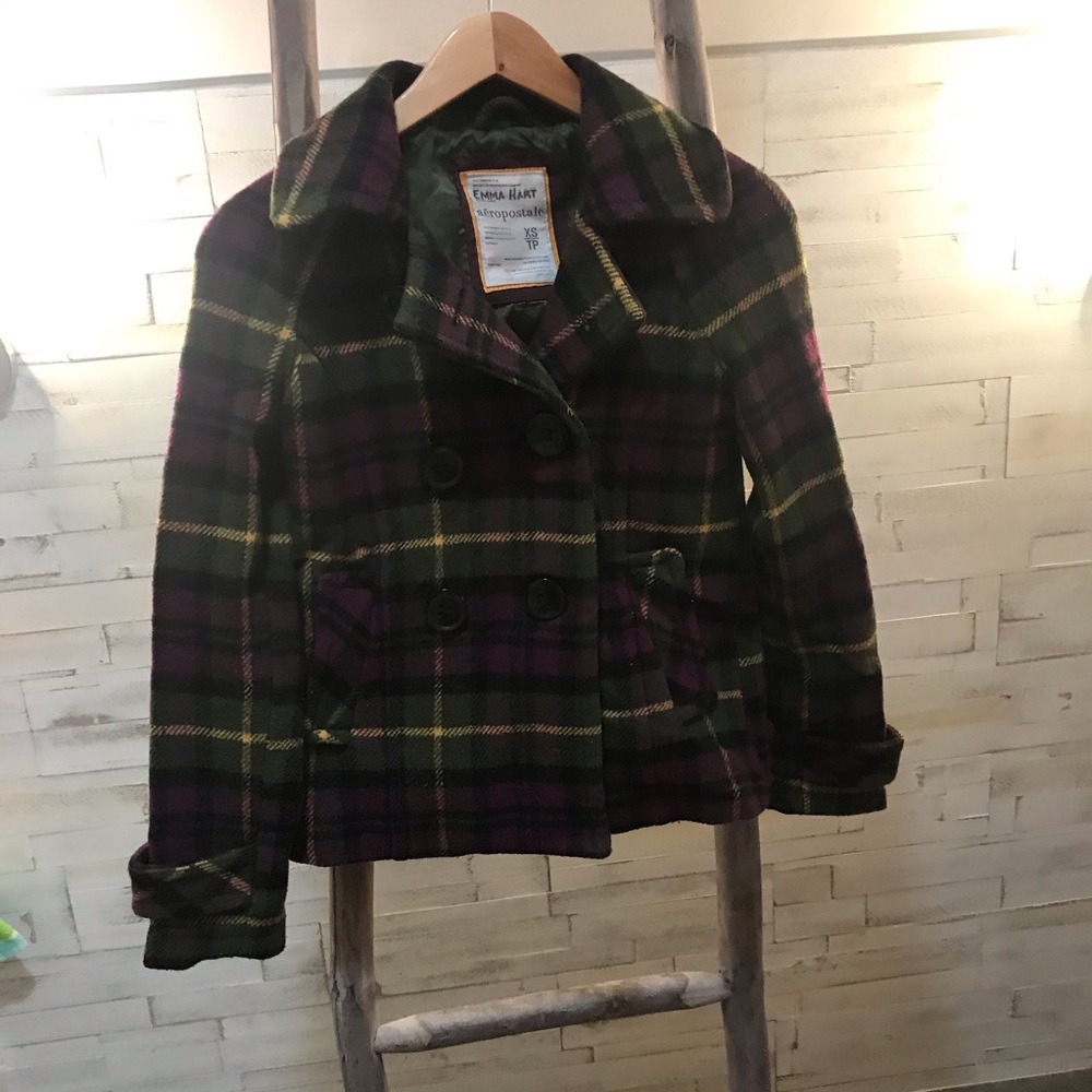 Aeropostale plaid coat